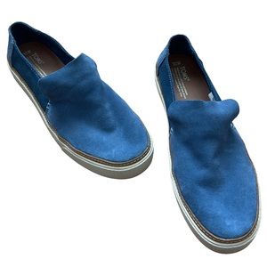 NWOT Toms Women’s Sunset Infinity Blue Oceana Suede Slip On Loafer, Size 12